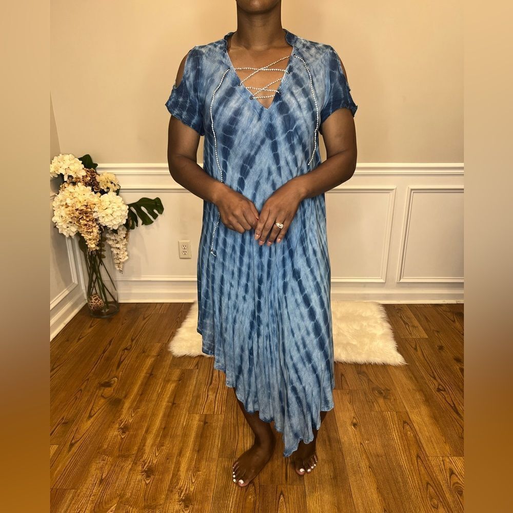 Tie dye swim cover up
